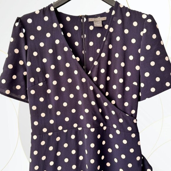 Suzy Shier Polka Dot Ruffle Trim Dress - Picture 4 of 12
